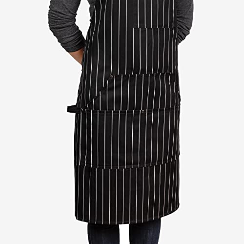 Chef Pomodoro Chef Apron For Men And Women With Pockets - Top Chef Recommended - Kitchen Apron With Adjustable Neck Straps - Cooking Apron Designed For Home, Bbq, Grill Use (Classic Striped) #TOP4
