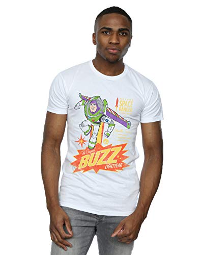 Disney Men's Toy Story 4 The Original Buzz Lightyear T-Shirt White XX-Large