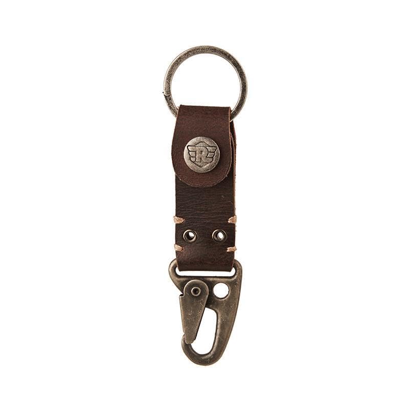 Royal Enfield M. HOOK WITH RE WING KEY CHAIN D. BROWN | Material: BUFF LEATHER | Type: LOOP KEY CHAIN | Gender:UNISEX Categorisation: CORE-picture-16