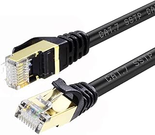 Cat7 Ethernet Cable 0.5M, Cat 7 Patch Cord Gigabit Network Lan Cable High Speed 10gbps Gold Plated RJ45 Connector for Modem Router Patch Panel Computer Laptop TV Box (0.5 Meter)