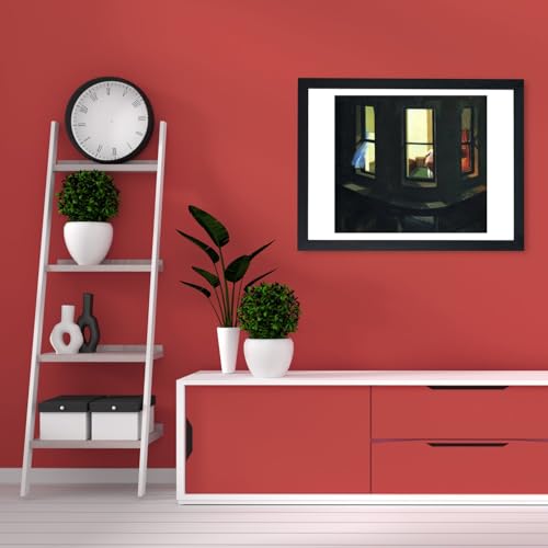 Affiche encadrée Edward Hopper Night Windows par Spiffing Prints grand format