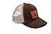 Keystone Oliver Logo Hat, Leather Emblem, Brown Mesh