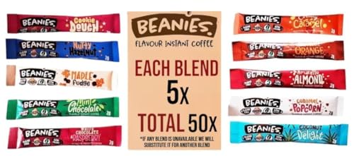 Beanies 50 Coffee Sticks, Mixed Blends; instant...