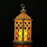 Europe 14" Tall Decorative Candle Lantern LED Copper Wire String Light Hanging Lamp