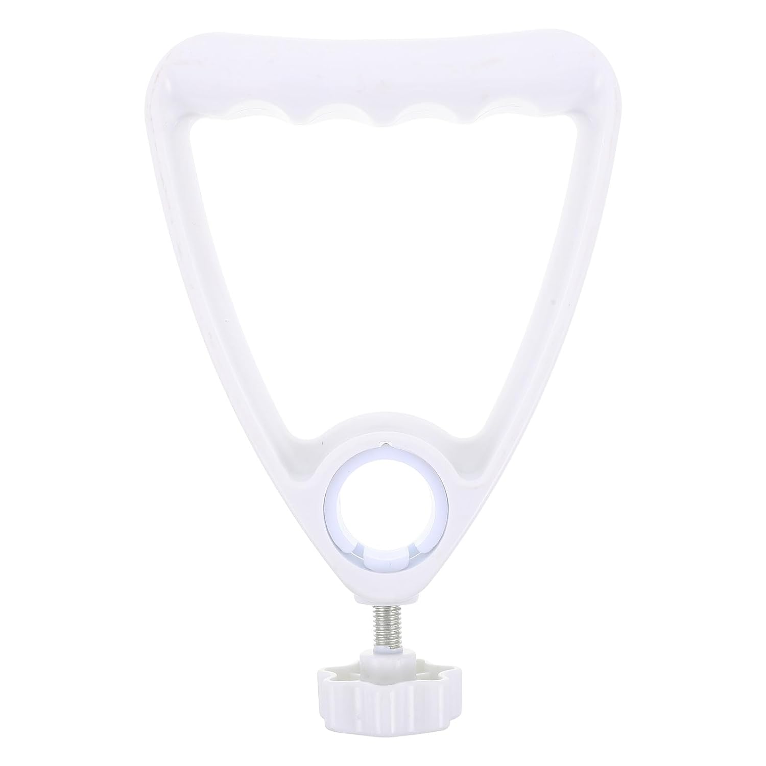 Infusion Pole Handle, Sturdy IV Grip for 25mm/32mm Od Pole, Universal IV Stand Replacement Part - Cart Push Bar for Rolling Stability White