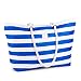 Large Canvas Beach Bag - Perfect Tote Bag For Holidays (Blue)