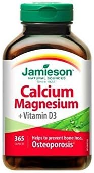 Jamieson Calcium Magnesium with Vitamin D3, 365 Caplets by Jamieson
