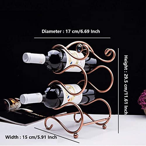 Soporte de vino metálico para mesa para 4 botellas miniatura 7