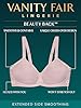 Vanity Fair Women's Full Figure Wireless Bra, Extended Side & Back Smoothing, Lightly Lined Cups Up to DDD, Beige, 44DD