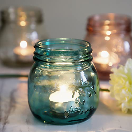 Xyouyu 6 Pack Glass Candle Holders,Votive Candle Holders,Stained Glass Candle Holders,Tea Light Candle Holders,6 Perfect For Home Decor,Table,Bathroom,Valentines Décor,Wedding Décor #TOP5