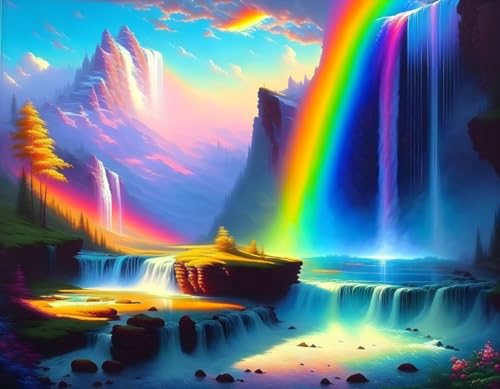 Toile Pride Waterfall SERENDIPITP, l'éclat de l'arc-en-ciel pour inspirer votre intérieur