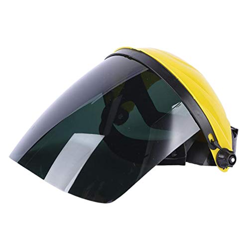 Protección Ocular de Seguridad Facial con Arnés de Trinquete Visera Protectora Contra UV, Gris
