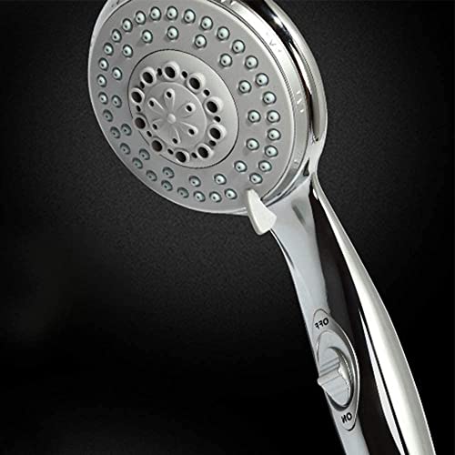 Douche à main haute pression avec interrupteur pause économie eau chrome - 6