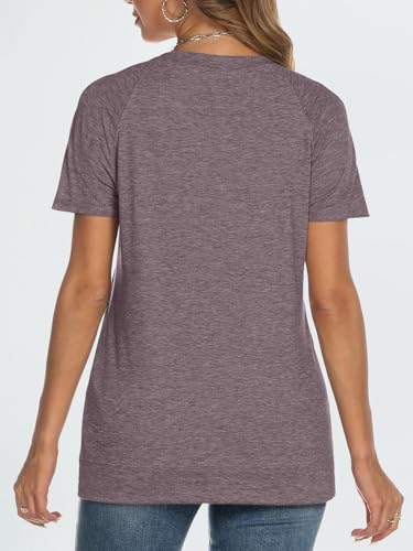 Foto de AUTOMET Camisetas de manga corta con cuello redondo para mujer, modernas, ligeras, suaves, casuales, para verano, 2025 (imagen 5)