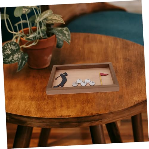 Décor intérieur élégant original bois golf plaque table - 5