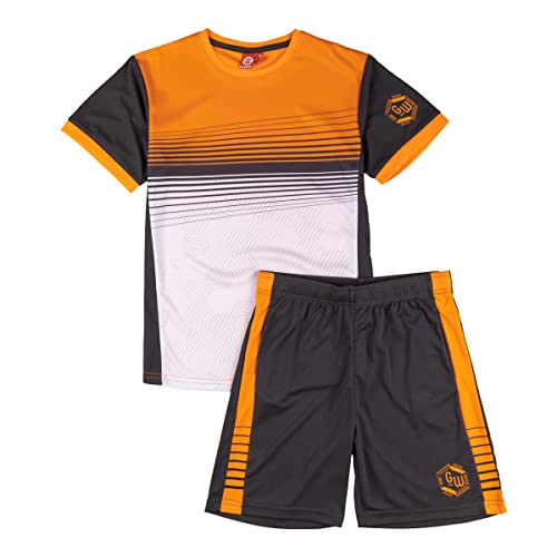 ALPHADVENTURE - Ensemble Sportif Garçon, Survêtement de 2 pièces, Set T-shirt Manche Courte et Short pour Faire Sport - Tailles de 6 à 14 ans Cover