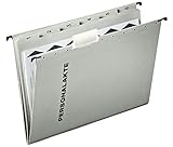 LEITZ Personalakte/Personal-Hängemappe, 6 Fächer, grau 15 Stück