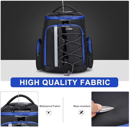 Liokesa PS5 Backpack, Gaming Carry Backpack Compatible with Playstation 5 / PS5 Slim / PS4 / Xbox One, Travel Carrying Case with Multiple Pockets for 15.6” Laptop and Gaming Accessories, Black& Blue by Liokesa - Image 4