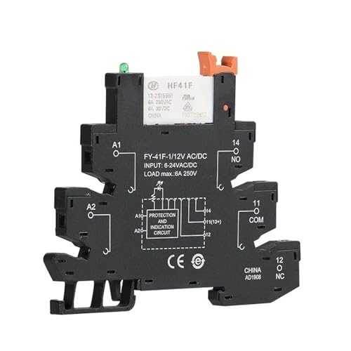 Relais extra-plat 6A micro-interface 1NO1NC 12V 24V 48V 110V 230V