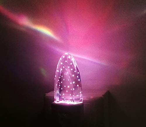 Image of GREENIC Multicolor LED Night Light 4 Pack Bubble Pattern with Dusk to Dawn Sensor, Rotating 8 Colors, Plug in Night Light for Bedroom, Kids Room, Bathroom