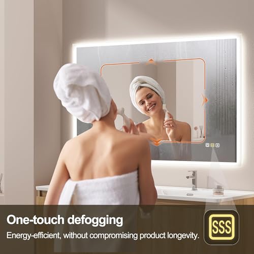 SBAGNO 36''x28'' LED Bathroom Mirror with Lights, Bluetooth Speaker by S'bagno - Used condition - Image 3