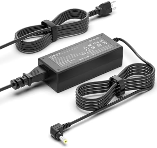 Syfrufo 19V Power Cord Compatiblle with HP Monitor 27" 25" 23.8" 23" 21.5" 20", 27XW, 27XI, 27BW, 27ER, 27ES, 25XW, 25BW, 25XI, 24EA, 23XI, 23BW, 23CW, 23ES, 22CWA, 22BW, 22FI, 20XI Power Supply