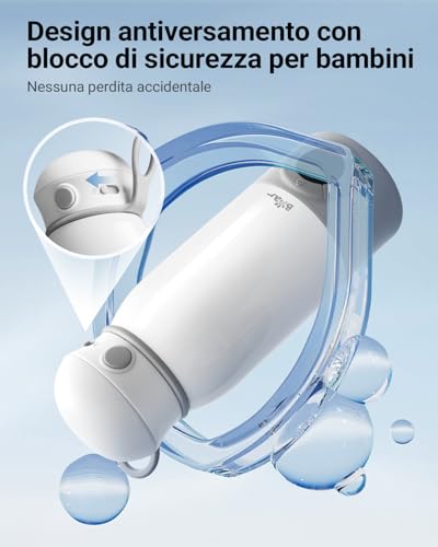Bear Scaldabiberon Portatile, Scaldabiberon Elettrico A Riscaldamento Rapido Senza Bpa, Grande Capacità Di 500 Ml Per Latte Materno E Acqua, Per Auto, Campeggio E Viaggi - 9