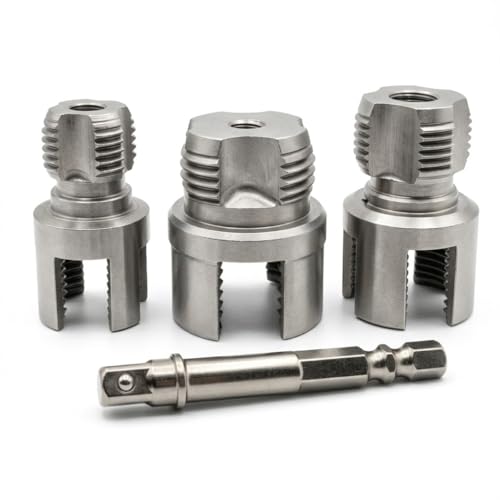 PVC Pipe Threader Set, 1/2 3/4 1 in, Pipe Threading Tool