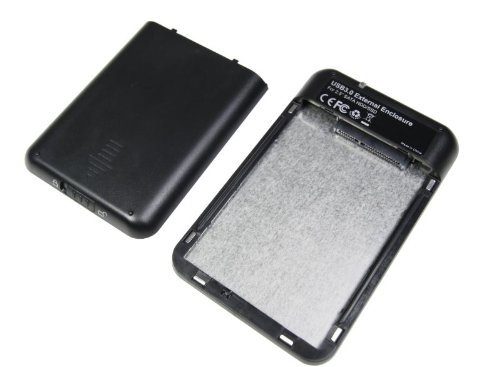 Caja externa USB 3.0 para disco 2.5 pulgadas negra miniatura 2