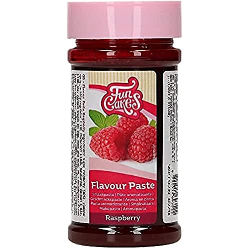 FunCakes Geschmackpaste Himbeere: Lebensmittelaroma, großartiger Geschmack, perfekt zum Dekorieren von Kuchen, geeignet für Teig und Füllungen. 120 g.