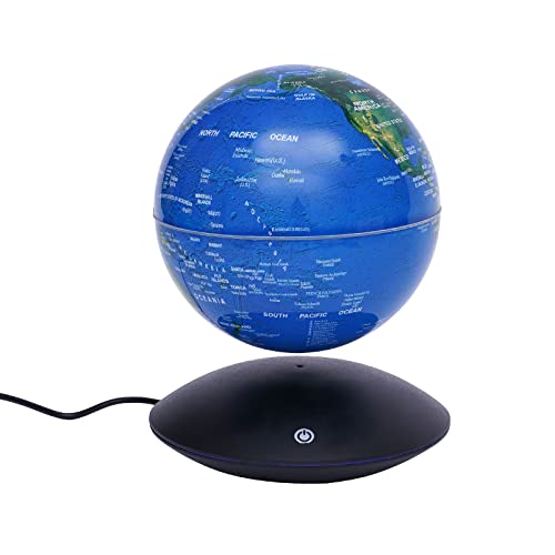 6''Magnetic Levitation Floating Globe,Anti Gravity Earth Rotating World Map W/Led Light,Geographic Globes For Night Light Educational Gift Home Office Desk Decor (Style 3) #TOP22
