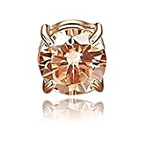 [Miflaier]磁石ピアスクリップ【耳穴不要】男女対応 6mm/8mm 鋼色白ジルコン等 幾何学10デザイン 学生・社会人向け パーティー・日常使い 簡単脱着 軽量タイプ ギフト対応 ローズシャンパンジルコニウム [並行輸入品]