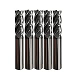 超硬 スクエア エンドミル 4刃 TiAlNコート CNC フライスカッタービットツール 切削金属加工用 (5, 刃径4mm×刃長10mm×全長50mm×軸径4mm)