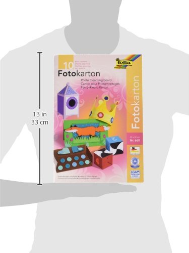 Folia Bringmann Pack 10 Feuilles Carton Photo Noir 300 G/m² 50x70 Cm – Idéal Bricolage & Cadres