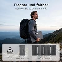 ALLPOWERS SE60 60W Solarpanel Faltbar mit 3 Ports (USB-C+USB-A+DC), IP68 Wasserdichtes Tragbares Solar-Ladegerät, Handy Solar Panel Im Freien für Smartphone Mobile Powerbank Camping Wandern Outdoor – Ansicht 7