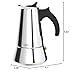 London Sip Stainless Steel Stovetop Espresso Maker Moka Pot Italian Coffee Percolator, Silver, 10 Espresso Cups