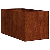 vidaXL Pflanzkübel Rostig 40x80x40 cm Wetterfester Stahl, Pflanzschale, Garten-Garten-Pflanzkübel, Outdoor-Pflanzgefäß, Hochbeet, Pflanzgefäß