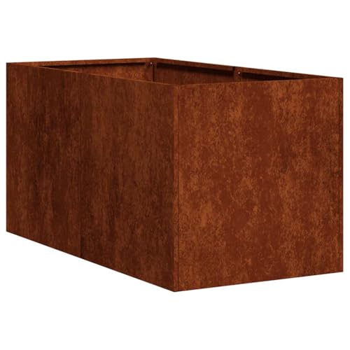 vidaXL Pflanzkübel Rostig 40x80x40 cm Wetterfester Stahl, Pflanzschale, Garten-Garten-Pflanzkübel, Outdoor-Pflanzgefäß, Hochbeet, Pflanzgefäß
