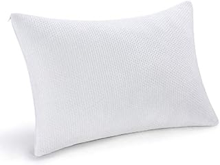 pillowLY Shredded Memory Foam Pillow For Neck Support & Pain Relief - 2 Comfort Zones (Soft & Firm) Adjustable for Stomach Back & Side Sleepers, Best Orthopedic Sleeping Pillow - Bamboo Cover
