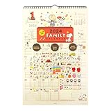 Nippon Hallmark Snoopy 824-129 2024 Calendar Wall Hanging Family Calendar with Stickers