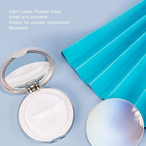 Cuque Powder Box, Translucent Face Powder, Prevents Leakage, Portable Compact Container with HD Mirror - Image 3