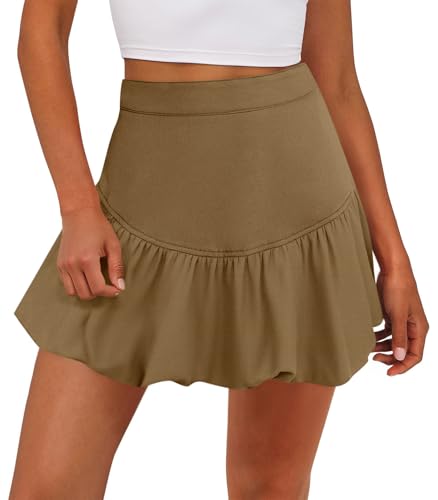 Cicy Bell Womens Bubble Mini Skirt Casual Elastic Waist Y2k Puffy Summer A-line Skirts