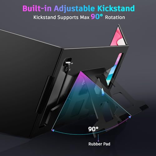 QQH Laptop Screen Extender, 15.6" Triple Portable Monitor with Ultra-Slim FHD IPS Display, One Cable USB-C Monitor Extender Compatible with MacOS, Windows, Android for 12-16" Laptop (Driver Need) - Image 3