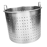 FONDOTIN Edelstahl Seafood Boiler Pot mit Großer Krebskessel zum Dämpfen und Abtropfen Robustes Metall für Effizientes Kochen von Krebsen Meeresfrüchten und Geschmortem Fleisch