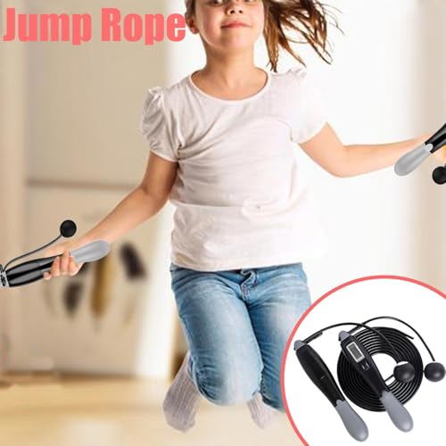 Cuerda de saltar ajustable para hombre y mujer con contador digital LCD 3