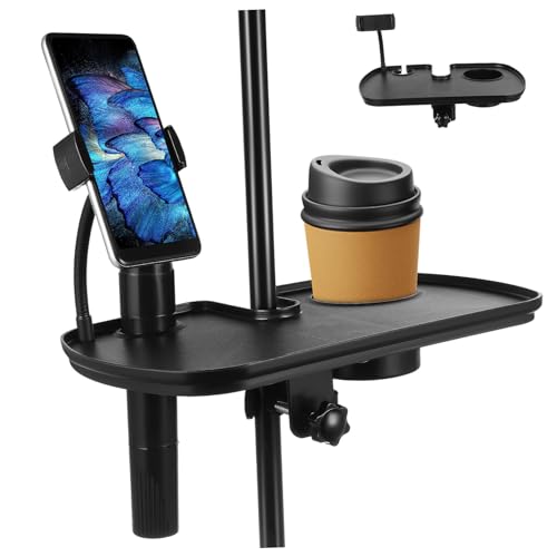 Porte-gobelet pour micro stand et plateau amovible noir