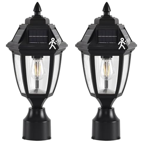 TEBLAMPUE Solar Motion Sensor Post Lights Cover