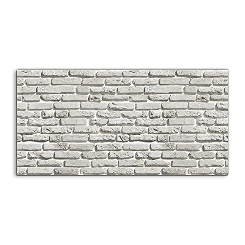 Image sur verre 100x50cm habillage mural brique marbre pour masquer un mur vide