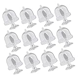 LOPUNER 12pcs Transparent Candy Dome Containers Holders with Lids for Party and Wedding Dessert Display for Buffets and Celebrations