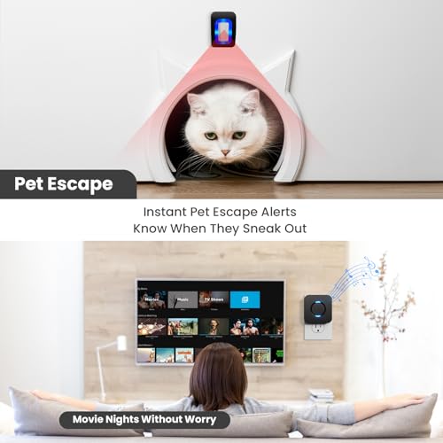 Wireless Motion Sensor LED Light - Motion Detector Alarm Chimes Door Sensor - Image 4